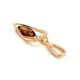 Gold-Plated Pendant With Cognac Amber And Champagne Crystals The Raphael, image , picture 6