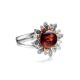 Sterling Silver Ring With Cherry Amber The Aster, Ring Size: 6 / 16.5, image , picture 4