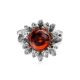 Sterling Silver Ring With Cherry Amber The Aster, Ring Size: 6.5 / 17, image , picture 3