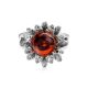 Sterling Silver Ring With Cherry Amber The Aster, Ring Size: 11.5 / 21, image , picture 3