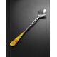 Sterling Silver Dessert Spoon With Honey Amber Mosaic, image , picture 2