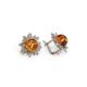 Amber Earrings In Sterling Silver The Aster, image , picture 3
