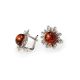 Cherry Amber Earrings In Sterling Silver The Aster, image , picture 3