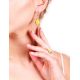 Drop Amber Earrings In Gold The Carmen, image , picture 2
