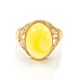 Amber Ring In Gold Plated Silver The Carmen, Ring Size: 9 / 19, image , picture 3