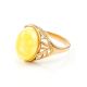 Amber Ring In Gold Plated Silver The Carmen, Ring Size: 8 / 18, image , picture 4