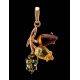 Multicolor Amber Pendant In Gold The Dandelion, image , picture 4
