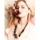 Dark Amber Ball Beaded Necklace The Meteor, image , picture 2