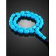 33 Reconstructed Turquoise Islamic Prayer Beads With Dark Tassel, image , picture 2