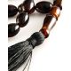 33 Black Amber Islamic Rosary With Tassel, image , picture 3