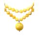 Double Strand Amber Ball Beaded Necklace With Pendant The Ariadna, image , picture 2