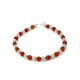 Amber And Silver Ball Beaded Necklace, image , picture 5