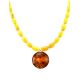 Honey Amber Beaded Necklace With Bail, image , picture 4