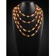 Multicolor Amber Ball Beaded Rope Necklace, image , picture 2
