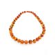 Classy Cognac Amber Ball Beaded Necklace, image , picture 3