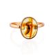 Glossy Golden Ring With Inclusions The Clio, Ring Size: 6 / 16.5, image , picture 4