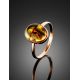 Glossy Golden Ring With Inclusions The Clio, Ring Size: 6 / 16.5, image , picture 3