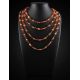 Amber Beaded Rope Necklace, image , picture 2