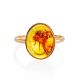 Amber With Inclusion In Gold Ring The Clio, Ring Size: 6 / 16.5, image , picture 4