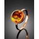 Unique Amber Stone Golden Ring With Inclusions The Clio, Ring Size: 7 / 17.5, image , picture 3