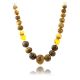Multicolor Large-To-Small Amber Beaded Necklace, image , picture 5