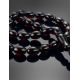 33 Cherry Amber Islamic Rosary Beads With Green Tassel, image , picture 2