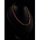 Cognac Amber Ball Beaded Necklace, image , picture 4