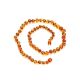 Cognac Amber Ball Beaded Necklace, image , picture 3