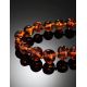Cognac Amber Ball Beaded Necklace, image , picture 2