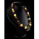 Multicolor Amber Ball Beaded Necklace, image , picture 3