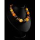 Bold Multicolor Amber Ball Beaded Necklace, image , picture 3