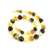 Multicolor Amber Ball Beaded Necklace, image , picture 4