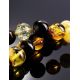 Multicolor Amber Ball Beaded Necklace, image , picture 2