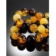 Multicolor Amber Ball Beaded Necklace, image , picture 2