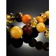 Bold Multicolor Amber Ball Beaded Necklace, image , picture 2