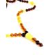 Multicolor Amber Ball Beaded Necklace With Pendant, image , picture 4