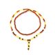 Bright Multicolor Amber Beaded Necklace With Dangle, image , picture 4