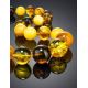 Bold Multicolor Amber Ball Beaded Necklace, image , picture 2