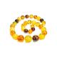 Bold Multicolor Amber Ball Beaded Necklace, image , picture 6