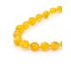Chic Lemon Amber Ball Beaded Necklace, image , picture 3