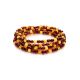 Versatile Two-Toned Amber Ball Beaded Stretch Necklace, image , picture 3
