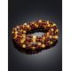 Versatile Two-Toned Amber Ball Beaded Stretch Necklace, image , picture 2
