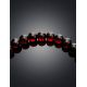 Dark Cherry Amber Ball Beaded Necklace, image , picture 2