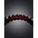 Dark Cherry Amber Ball Beaded Necklace, image , picture 2