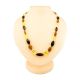 Faceted Multicolor Amber Beaded Necklace, image 
