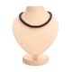 Dark Cherry Amber Ball Beaded Necklace, image 