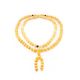 108 Honey Amber Mala Beads With Dangle, image 