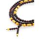 108 Multicolor Amber Mala Beads With Dangle, image 