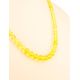 Lemon Amber Ball Beaded Necklace, image , picture 7