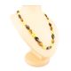 Faceted Multicolor Amber Beaded Necklace, image , picture 6